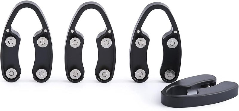OHMAXHO 4 Pack Magnetic Wine Foil Cutter Tool,4 Stainless Blades Foil Remover for Wine Bottles,Removes Foil Top Effortlessly,Wine Bottle Opener Accessory,Gift for Wine Lovers,Black - Image 1
